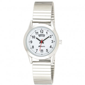 Women's Day-Date Expander Bracelet Watch - Silver Tone