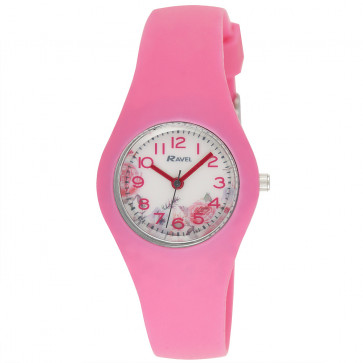 Silicone Floral Watch - Pink