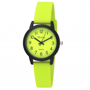 Unisex Silicone Watch - Black/Lime Green