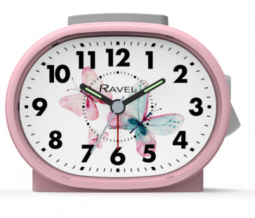 Picture Dial Alarm Clock - Pink Butterfly