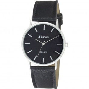 Men's Modern Classic Watch  - Black / Silver Tone / Black
