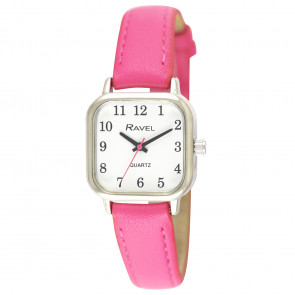 Women's Cushion Shaped Brights Strap Watch - Bright Pink