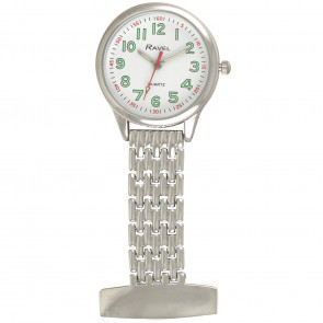 Polished Nurses Watch - Silver