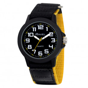 Easy Fasten Action Watch - Black / Yellow
