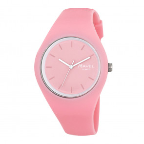 Unisex Comfort Fit Silicone Watch - Pink
