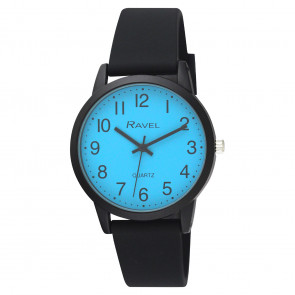 Men's Silicone Watch - Black/Blue