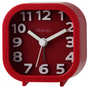 Mini Moulded Alarm Clock - Red