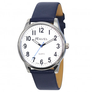 Unisex Premium Microfibre Leather Strap Watch - Blue